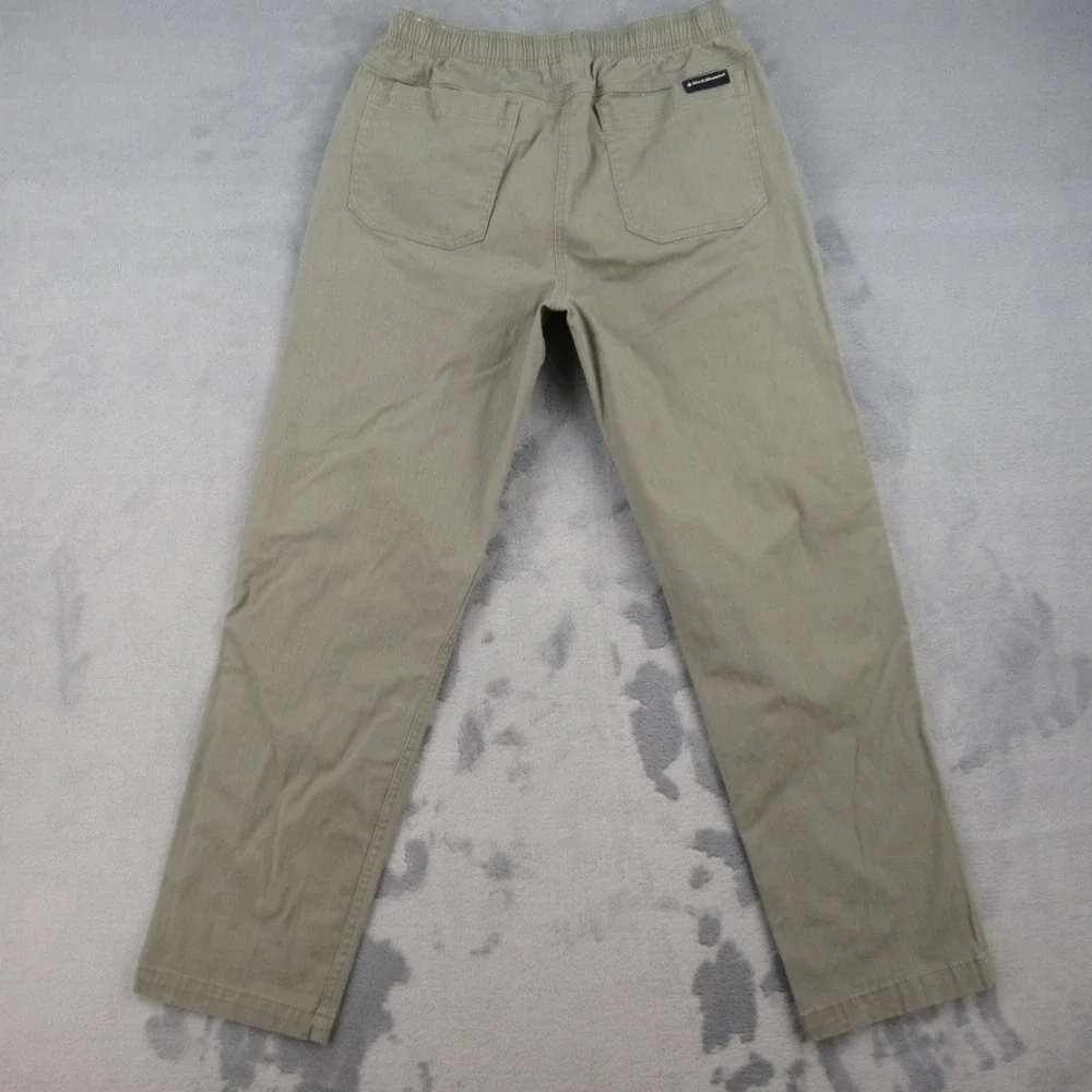 Black Diamond Mens S Dirtbag Climbing Pants Sage Green Elastic Waist Stretch